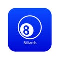 Billiards icon blue vector