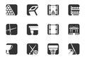 Billiards icon set