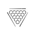 Billiards logo design vector. Sport labels for poolroom. Billiards club logo template