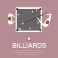 Billiards, pool, snooker game.