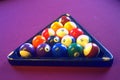A Billiards Pyramid or Triangle. Game time