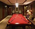 Billiards room interior in private house Royalty Free Stock Photo