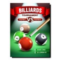 Billiards Tournament Promotional Poster Vector