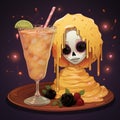 Billie Eilish-inspired Gothic Taco With Pastry Dessert