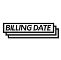 Billing date stamp on white Royalty Free Stock Photo