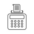 Billing, machine, bill, invoice outline icon Royalty Free Stock Photo