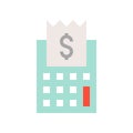 Billing machine icon, business flat design vector Royalty Free Stock Photo