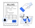 Digital Billing and Payment Concept with Online Financial Data Analysis Royalty Free Stock Photo
