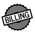 Billing stamp on white