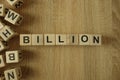 Billion word from wooden blocks