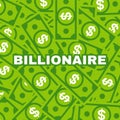 Billionaire illustration trendy vector background