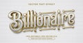 Billionaire editable text effect style Royalty Free Stock Photo