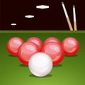 vector billiard table with balls