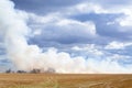 Billowing smoke clouds in Royalty Free Stock Photo