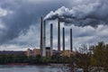 Billowing smoke stacks