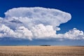 Thunderstorm cumulonimbus clouds with blue sky Royalty Free Stock Photo