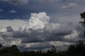 Billowy clouds during mid day.