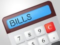 Bills Calculator Means Receipt Accounting And Costs