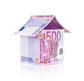 Bills euro house Royalty Free Stock Photo