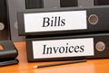 Bills and Invoices Binders Royalty Free Stock Photo
