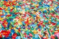 Billund, Denmark - 17 June 2023: Multi-colored plastic Lego Duplo brick background Royalty Free Stock Photo