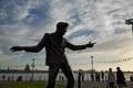 Billy Fury Statue Memorial, Albert Dock, River Mersey, Liverpool, UK. 11th June 2014
