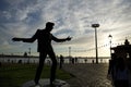 Billy Fury Statue Memorial, Albert Dock, River Mersey, Liverpool, UK. 11th June 2014