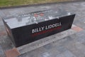 Billy Liddell Memorial at Walk of Fame in Anfield Stadium Liverpool - LIVERPOOL, UK - AUGUST 16, 2022 Royalty Free Stock Photo