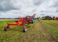 Bilohir`ya, Khmelnytsky region, Ukraine - August 15, 2019: Presentation of agricultural technology