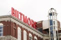 Biltmore hotel roof with glass elevator, in Providence, Rhode Island