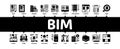 Bim Building Information Minimal Infographic Banner Vector Royalty Free Stock Photo