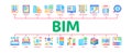 Bim Building Information Minimal Infographic Banner Vector Royalty Free Stock Photo