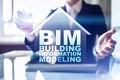 BIM - Building information modeling. Industrial and technology concept. Royalty Free Stock Photo