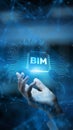 BIM Building Information Modeling Revolutionizing Construction and Design Technology Concept Illustrated on Processor