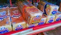 Bimbo toast white bread packaging in the supermarket in Mexico Royalty Free Stock Photo