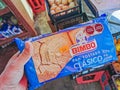 Bimbo toast white bread packaging in the supermarket in Mexico Royalty Free Stock Photo