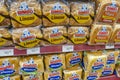 Bimbo toast white bread packaging in the supermarket in Mexico