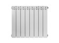 Bimetal radiator isolated on white background. Heating radiator cut out from the background. Convectors isolated. Royalty Free Stock Photo