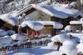 The bimodal forest farm in heilongjiang province - Snow Village Royalty Free Stock Photo