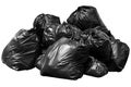 Bin bag garbage, Bin,Trash, Garbage, Rubbish, Plastic Bags pile isolated on background white Royalty Free Stock Photo