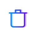 Bin blue purple gradient icon Royalty Free Stock Photo