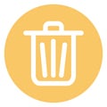 Bin, delete Bold Vector Icon which can be easily edited or modified Royalty Free Stock Photo