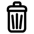Bin, delete Bold Vector Icon which can be easily edited or modified Royalty Free Stock Photo