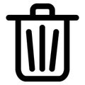 Bin, delete Bold Vector Icon which can be easily edited or modified Royalty Free Stock Photo