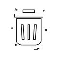 Bin dustbin full garbage recycle trash icon vector design