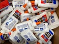 A bin of Elmers Glue in the school supply aisle at a Walmart in Orlando, Florida