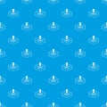 Bin garbage pattern vector seamless blue