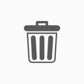 Bin icon, tank, bucket, dustbin, barrel, keg, cask