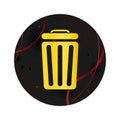 Bin icon elegant black round button Royalty Free Stock Photo