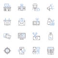 Bin line icons collection. Recycling, Waste, Rubbish, Container, Garbage, Trash, Disposal vector and linear illustration